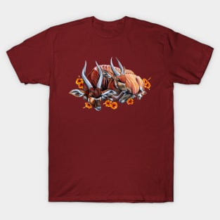 Bongo Antelope with Hibiscus T-Shirt